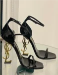 Sandales à Talon Logo YSL Femme