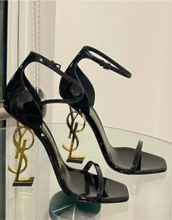 Sandales à Talon Logo YSL Femme